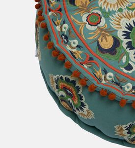Muno Embroidered Pouf 60x20 Cm
