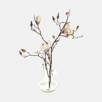 Handled Clear Glass Decorative Vase