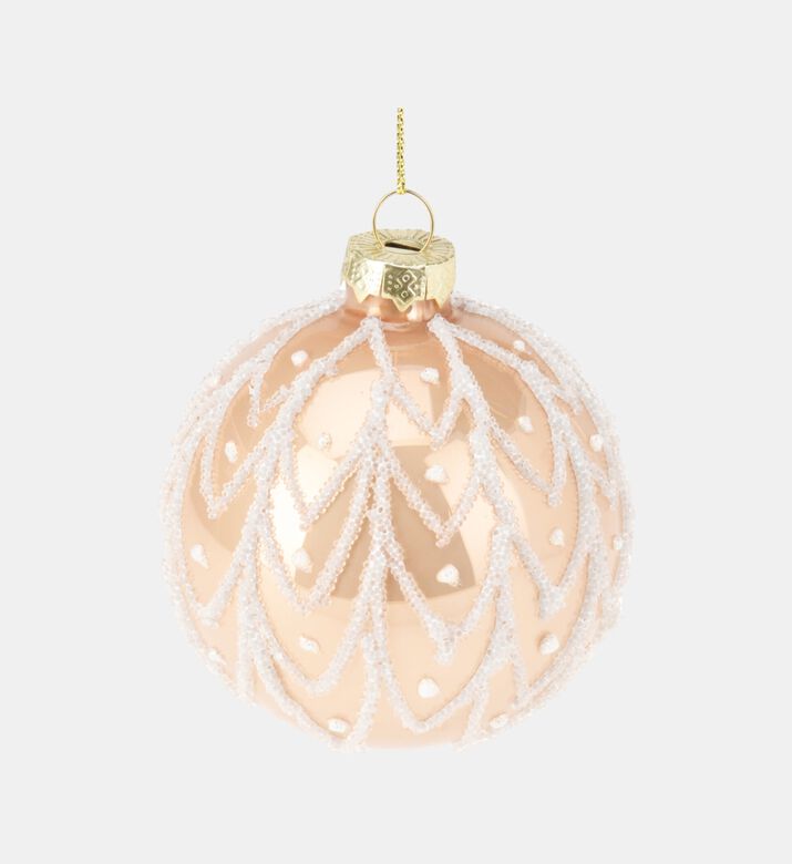 Home Deco and More Xmasball Glass, Orange, Packshot View