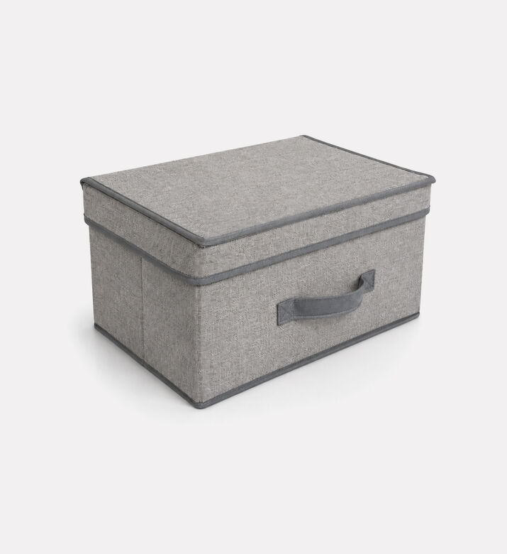 Home Deco and More Storage Box With Lid With Stripes, Packshot View