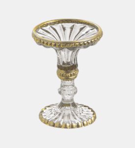 Glass Scalloped Edge Candle Holder