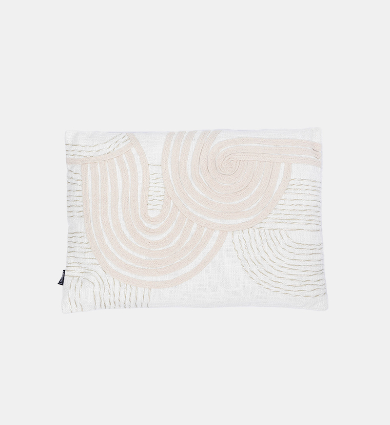 Dome Embroidered Print Pillow