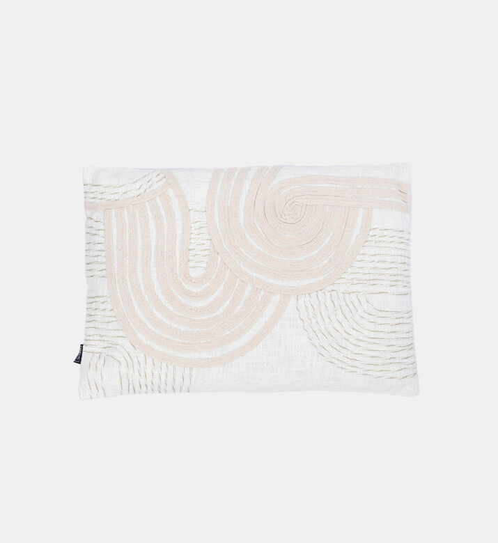 Dome Embroidered Print Pillow