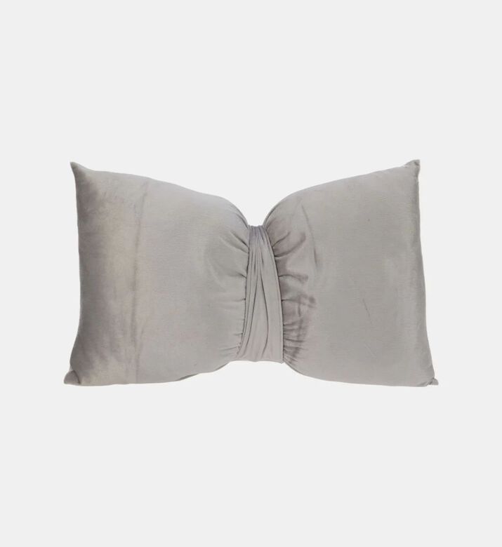Home Deco and More Bow Design Cushion, Grey, Packshot View