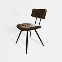 Leather Square-shaped Mappy Chair