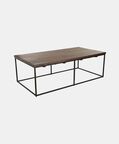 Square Iron Legs Wooden Coffee Table