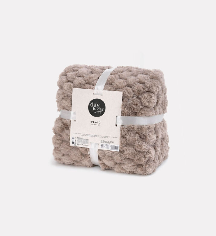 Home Deco and More Plaid Woven Blanket, Brown, Packshot View