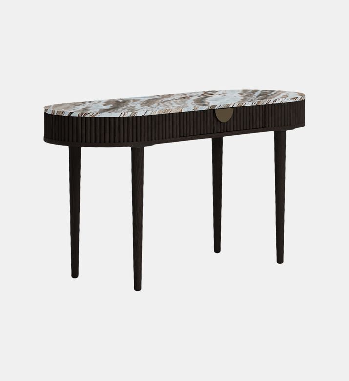 Home Deco and More Oval Marble Top Wood Base Desk, Packshot View