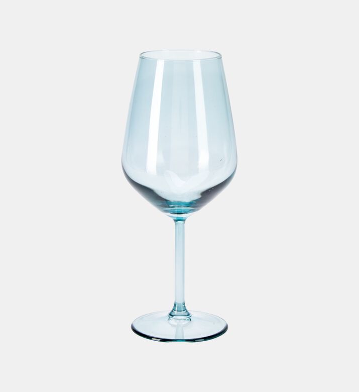 Home Deco and More Glass Wine Dia, Blue, Packshot View