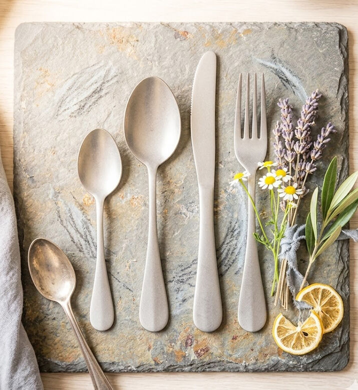 Home Deco and More Stonewashed 24 Piece Cutlery Set, Packshot View