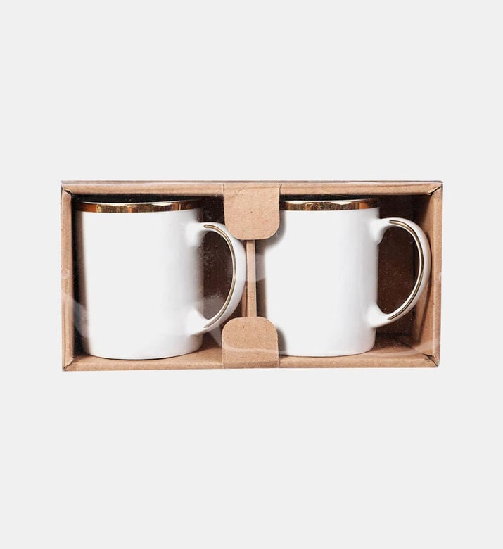 Home Deco and More Gold-rimmed Porcelain Mug, Packshot View Home Deco and More Gold-rimmed Porcelain Mug, Packshot View
