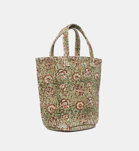 Home Deco and More Printed Handled Laundry Basket, Green, 10x28-cm, Packshot View