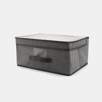 Flip Lid Striped Storage Box