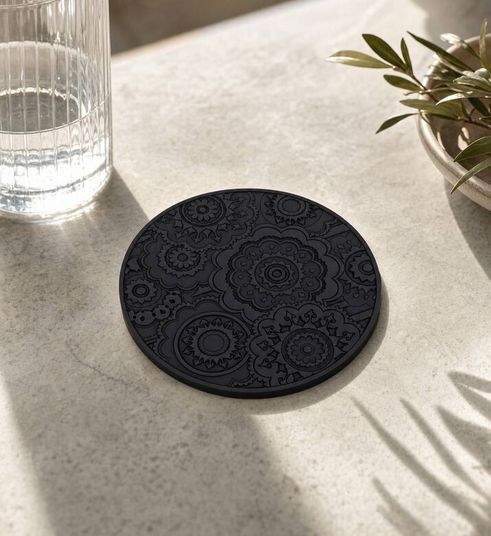 Images D'Orient Urban 03 Carbon Gray Coaster, Model View