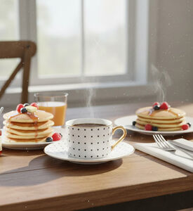 Home Deco and More Polka Dots Coffee Cups 6-piece Set, Packshot View