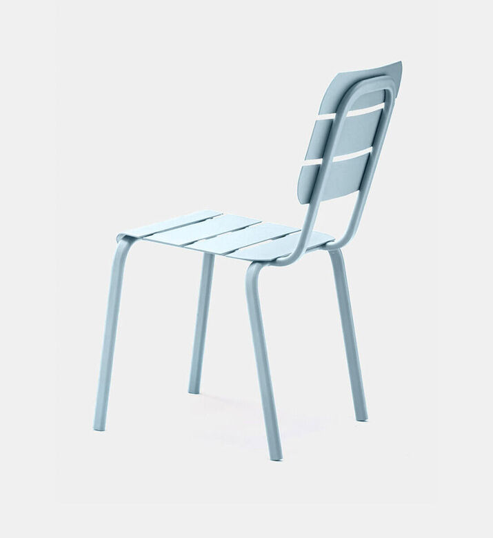 Ezeis Alicante Aluminum Stackable Chair, Blue, Packshot View
