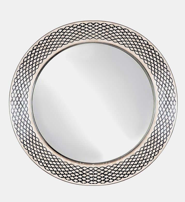 Home Deco and More Round Bone Mirror, Packshot View