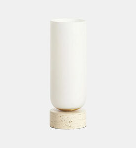 Light and Living Rylano Glass Table Lamp, 12x47-cm, White, Packshot View