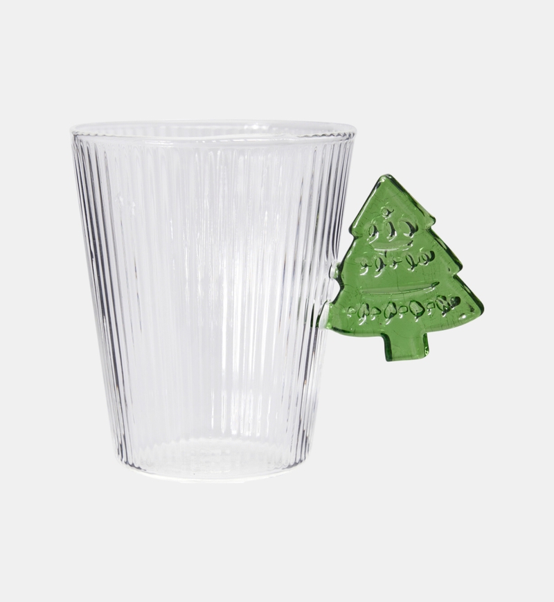 Candy Cane Handle Ribbed Mug