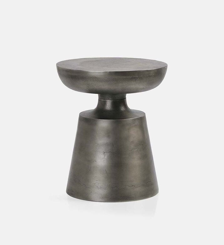 Home Deco and More Stan Antique Nickel Side Table, Packshot View Home Deco and More Stan Antique Nickel Side Table, Packshot View