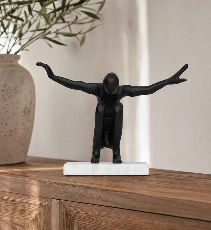 Home Deco and More Crouching Marble Base Figurine, Model View