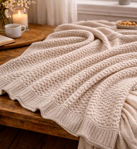 Cannon Dual Tone Knitted Cotton Throw, Packshot View