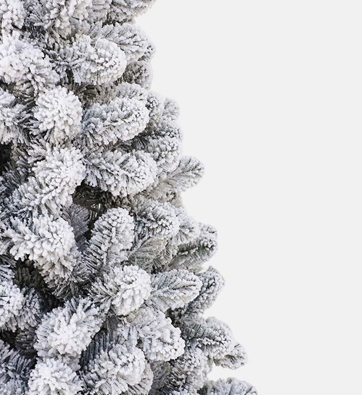 Home Deco and More Snowy Flocked Tree, White, 240-cm, Packshot View