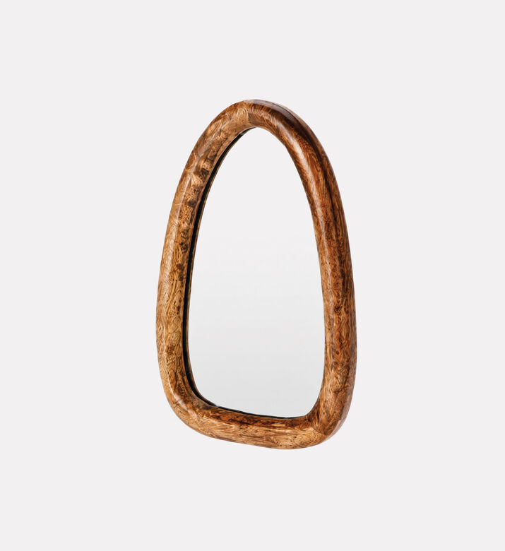 Home Deco and More Oval Mango Wood Mirror, Packshot View