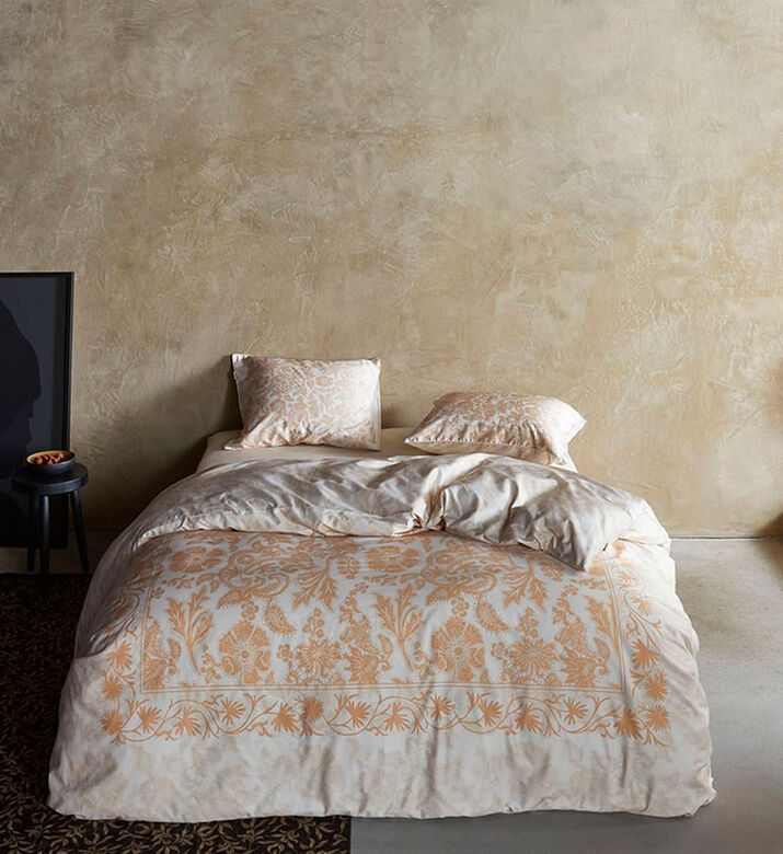 Essenza Maere Cotton Satin Duvet Cover, White, 260x220-cm, Packshot View