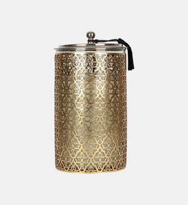 Nour Bougie Mosaica Golden Case Candle, Silver, 15-cm, Packshot View