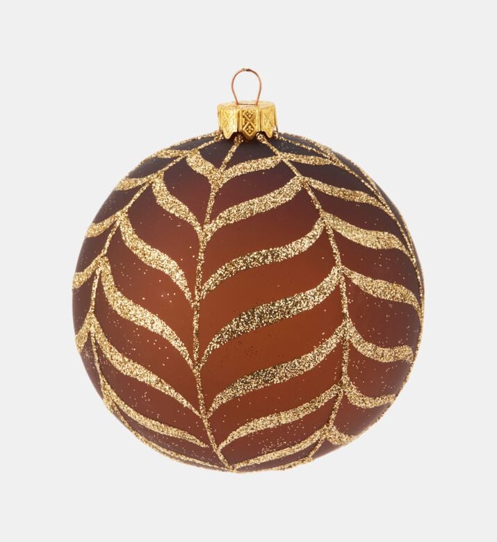 Home Deco and More Xmas Ball Glas, Brown, 10-cm, Packshot View