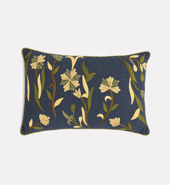 Home Deco and More Blossom Embroidered Filled Cushion, Packshot View