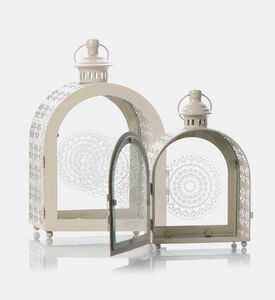 Metal 2-piece Lantern Set