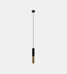 Home Deco and More Fall Cylindrical Pendant Lamp, Black, 6x38-cm, Packshot View