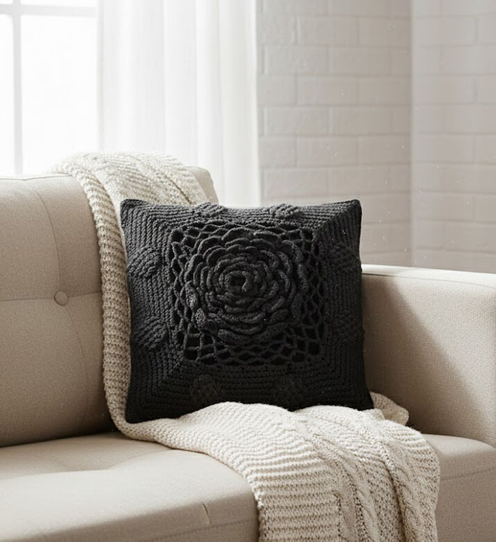 Home Deco and More Pansy Square-shaped Cushion, Packshot View