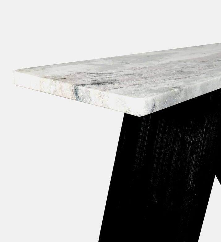 Home Deco and More Alaska Marble Wood Console Table, Packshot View