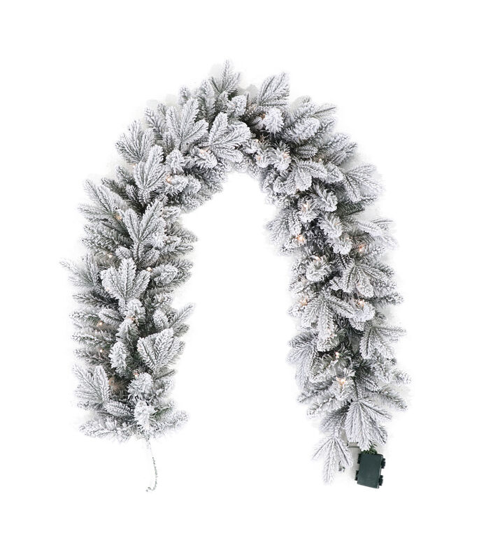 Home Deco and More Garland Runer Snw Mix Flck Led, Packshot View