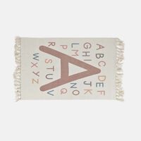 Alphabets Boho Style Tassels Rug