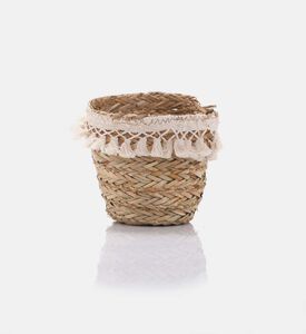 Straw Fringes Baskets 2-piece Set