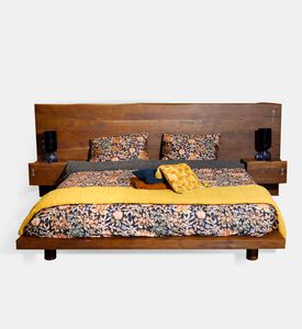 Home Deco and More Ethnic Acacia Wood King Bed, Packshot View