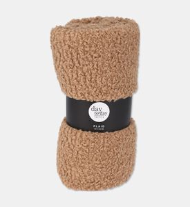 Home Deco and More Plaid Teddy Blanket, Brown, Packshot View