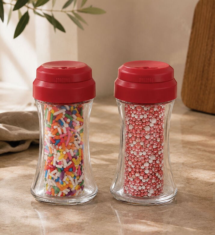 Trudeau Glass Sprinkle Shakers 2-piece Set, Packshot View