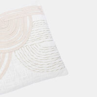 Dome Embroidered Print Pillow