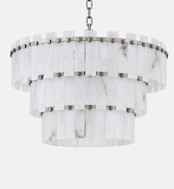 Home Deco and More Alabaster 3-tier Chandelier, Packshot View