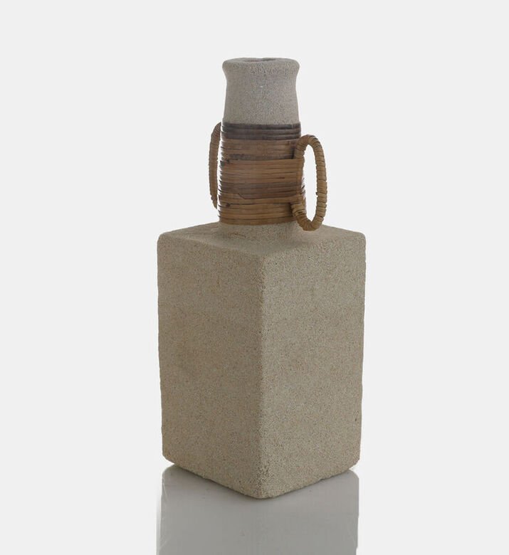 Jolipa Celine Cement Oval Ring Vase, Natural, Packshot View