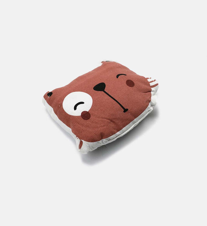 Home and Styling Children Kitty-shape Cushion, Brown, Packshot View Home and Styling Children Kitty-shape Cushion, Brown, Packshot View