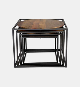 Quadro Round Top Wooden Coffee Table