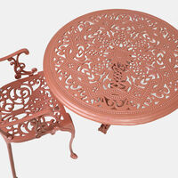 Antoinette Dining Table With 4 Chairs Red 100 Cm