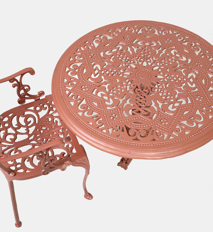 Antoinette Dining Table With 4 Chairs Red 100 Cm