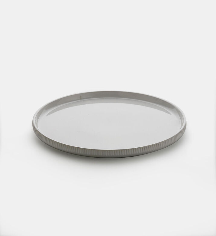 Home Deco and More Ceramic Ribbed Dinner Plate, Packshot View
